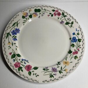 Farberware English Garden #225 LG Serving Chop Plate Floral Stoneware Dish 12 in